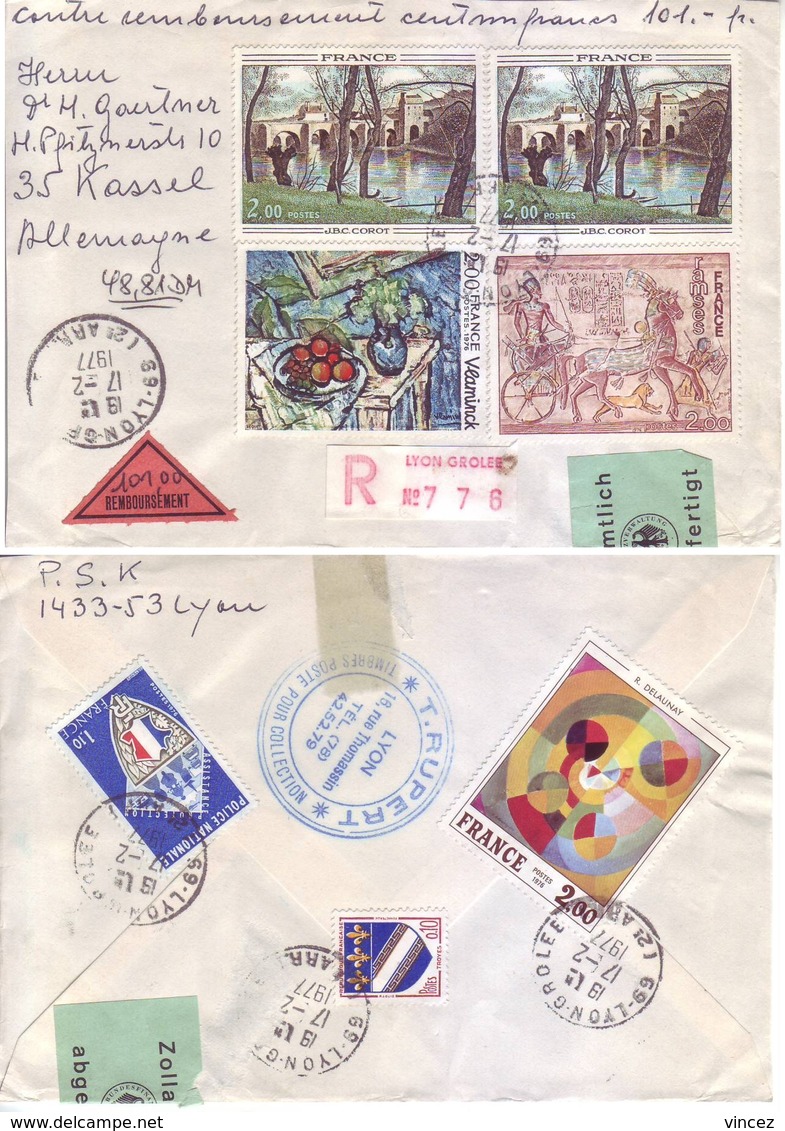 Francia - Storia Postale, Raccomandata Assicurata. Affrancata E Viaggiata - Lettres & Documents