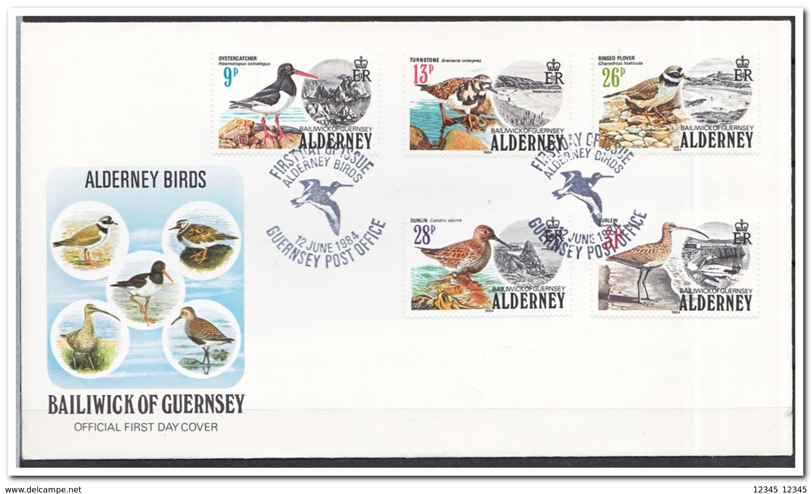 Alderney 1984, FDC, Birds - Alderney