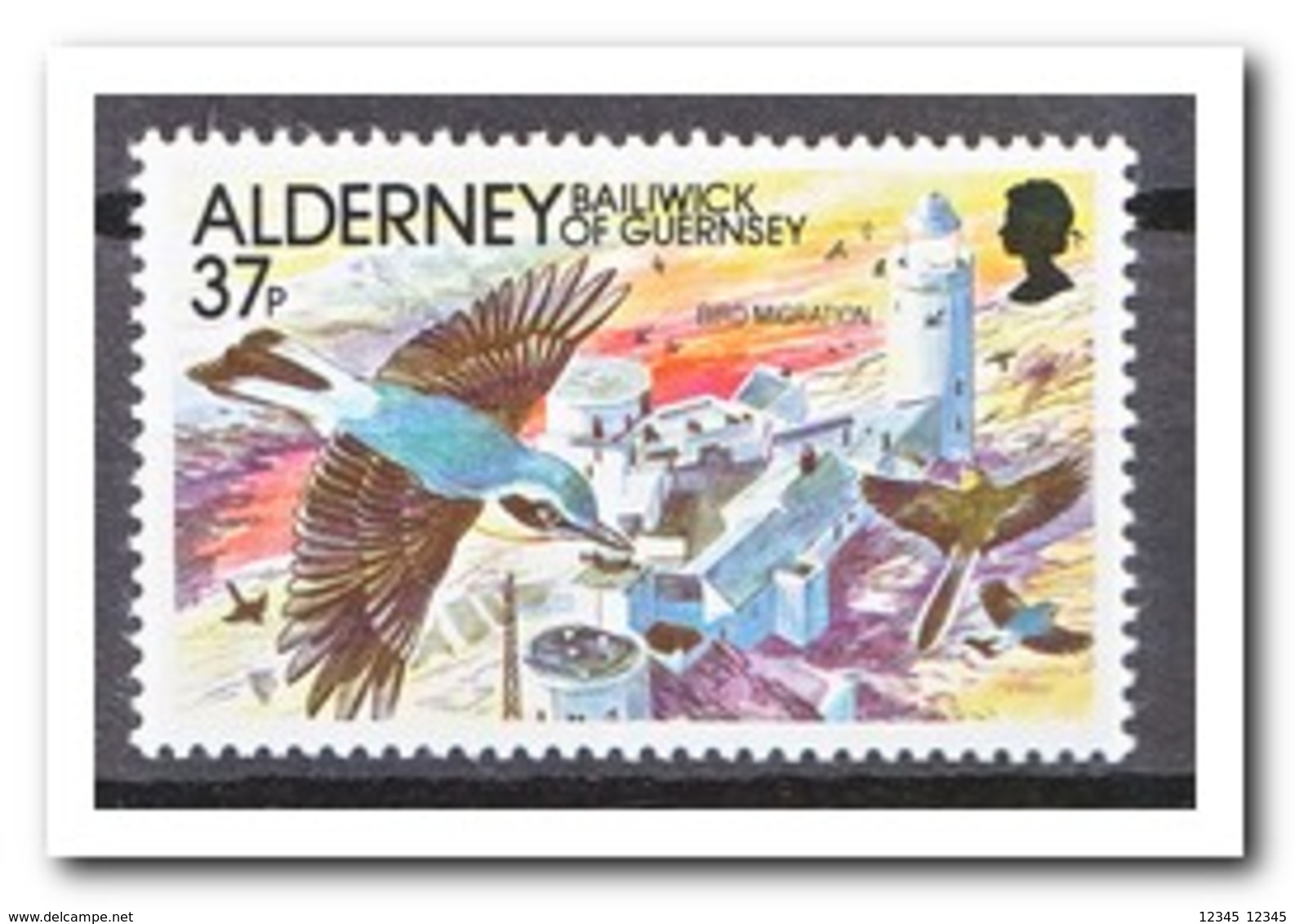 Alderney 1991, Postfris MNH, Birds, Lighthouse - Alderney