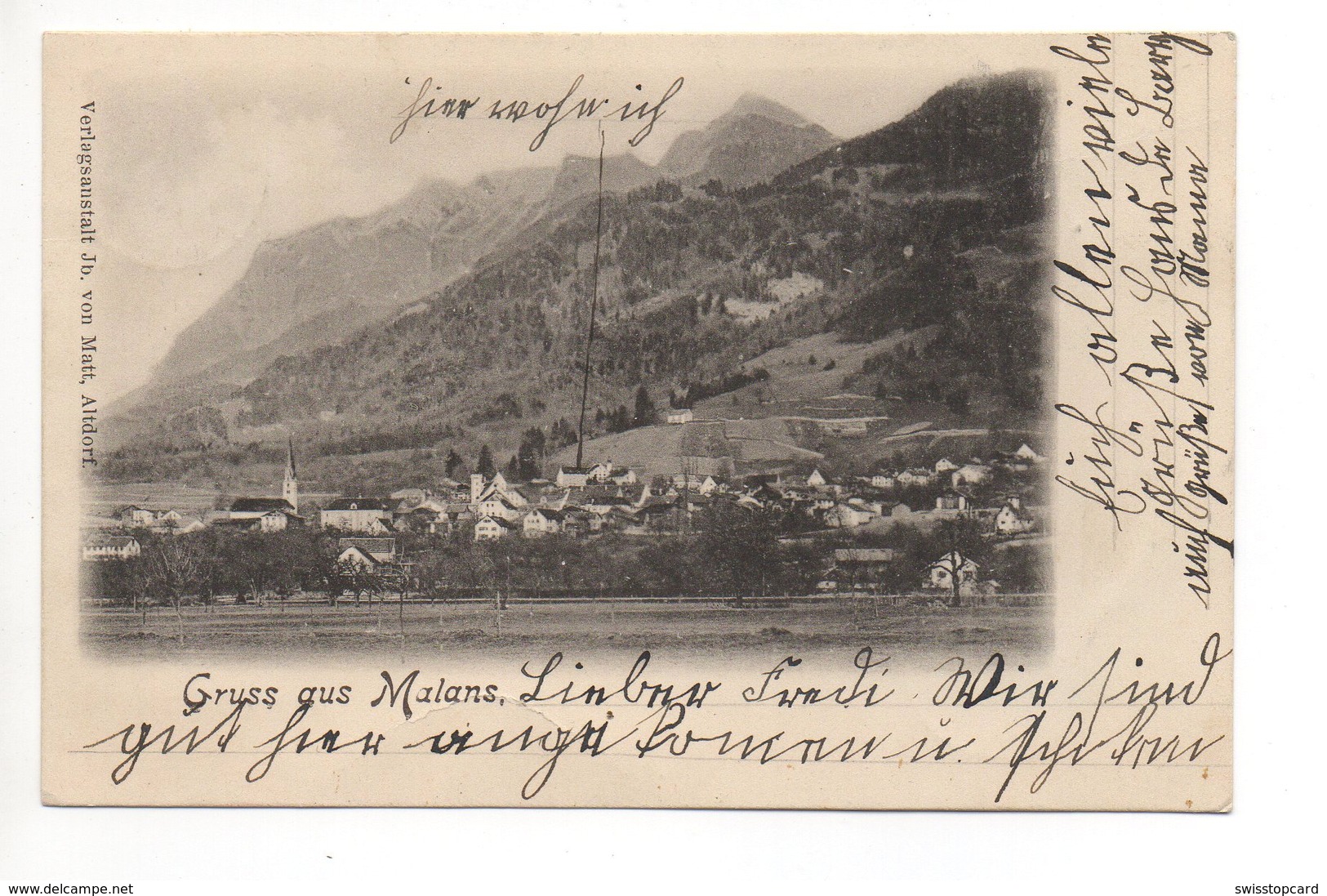 Gruss Aus MALANS Gel. 1902 N. Celerina - Celerina/Schlarigna