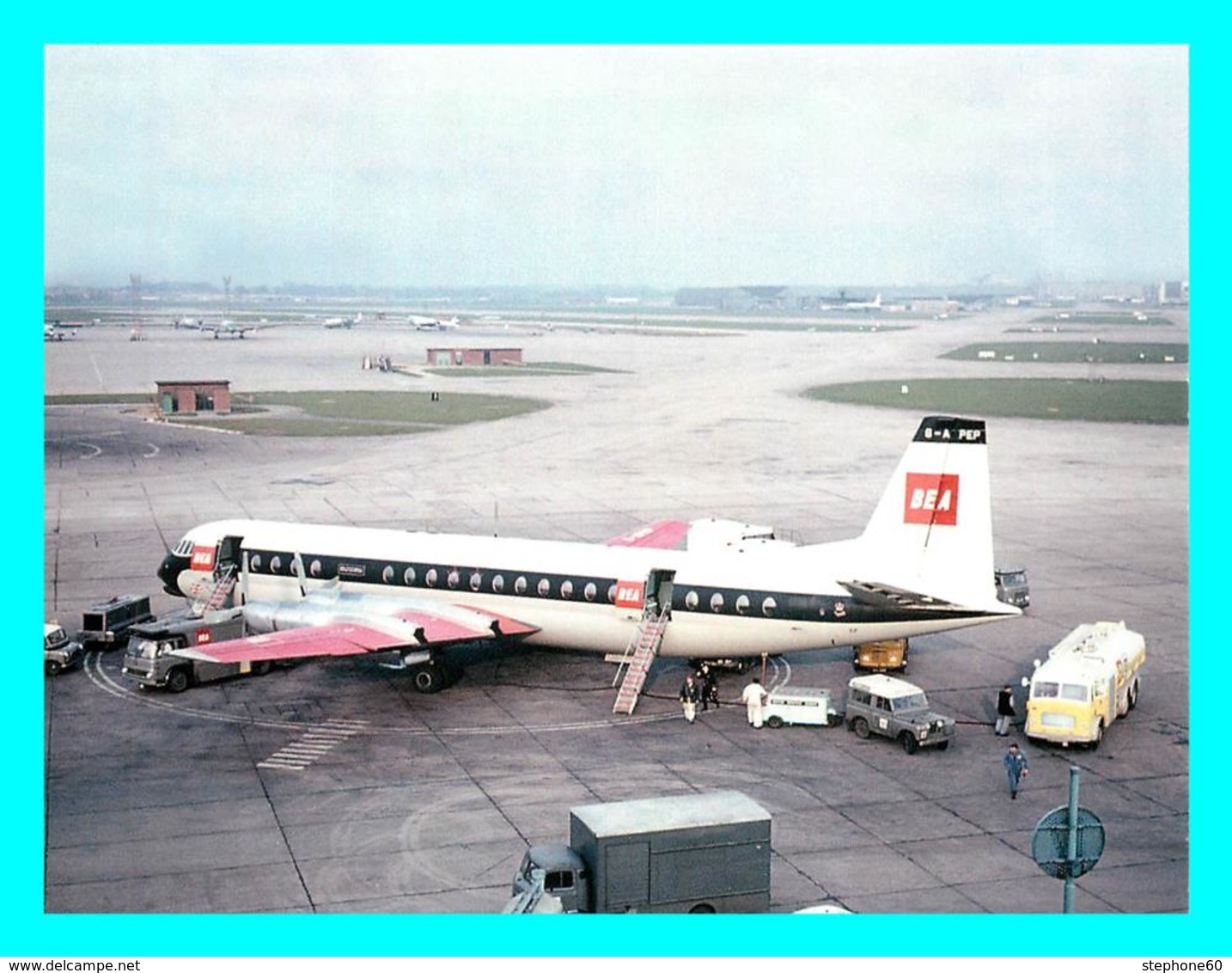 A743 / 421  Avion BEA Vanguard G-APEP At London Heathrow Airport - 1946-....: Ere Moderne