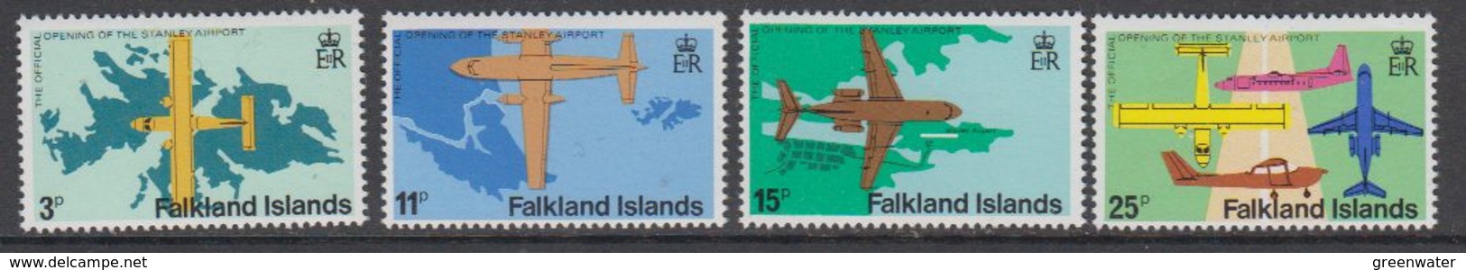 Falkland Islands 1979 Opening Stanley Airport 4v  ** Mnh (42242) - Falklandeilanden