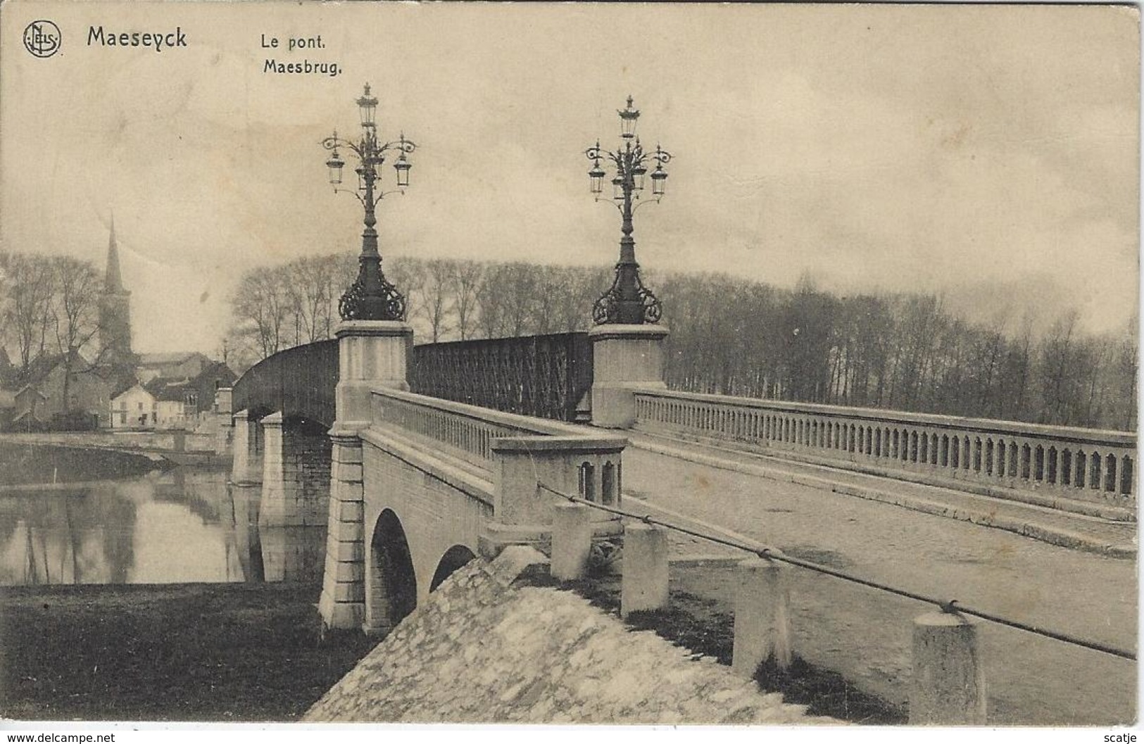 Maeseyck    Le Pont    -    Ell (Limb.)  1915  Naar   Roosteren - Maaseik