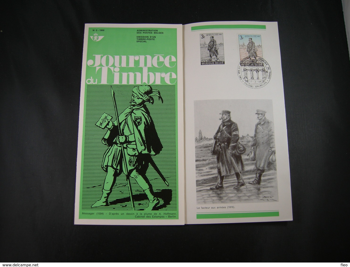 BELG.1968 1445 FDC/Folder FR  : " Journée Du Timbre / Dag Van De Postzegel 1968 "  " - 1961-1970