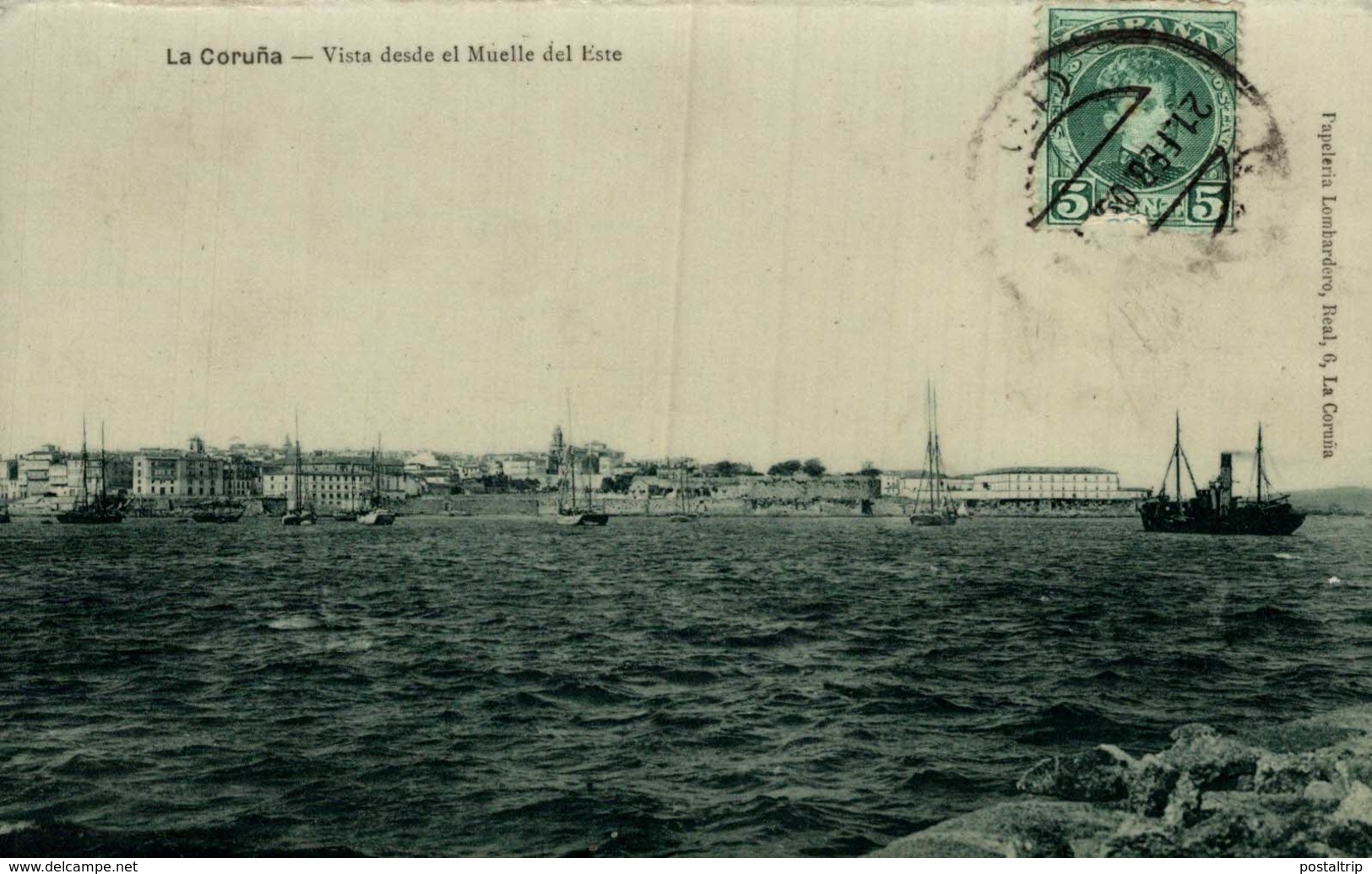 LA CORUÑA, VISTA DESDE EL MUELLE DEL ESTE - La Coruña