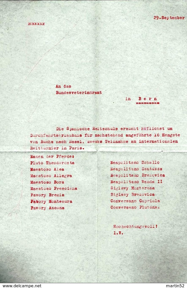 Schweiz Suisse 1952: Officiel No. 81 Im Paar Mit O BERN 1.X.1952 An Das Veterinäramt Office Vétérinaire (Inhalt Contenu) - Service