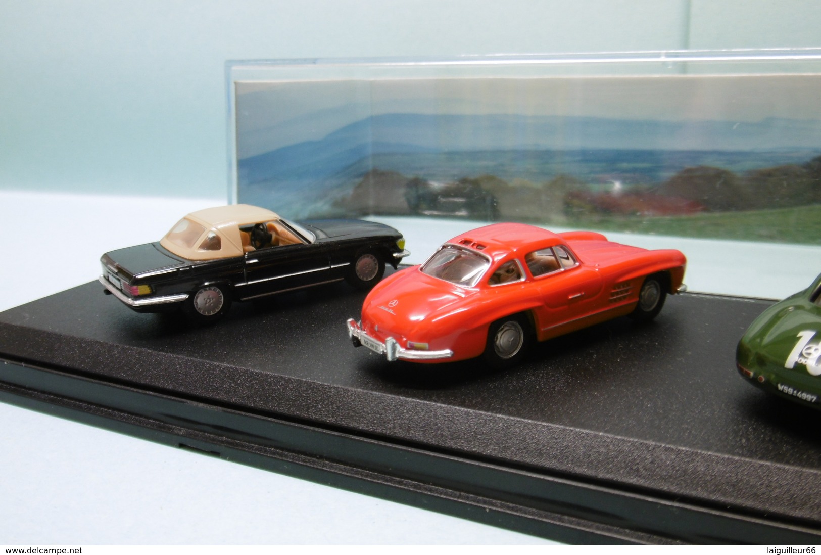 Schuco - Coffret 4 Voitures MERCEDES BENZ 300SL Cabrio + Carrera Panamericana Coupé + 560SL Softtop 1/72 - Echelle 1:72