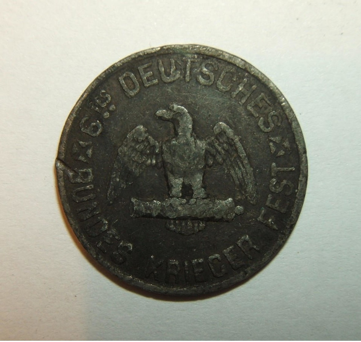 German 1890 Exonumia Token For 6th German Veterans Day Bundes Krieger Fest - Albanie