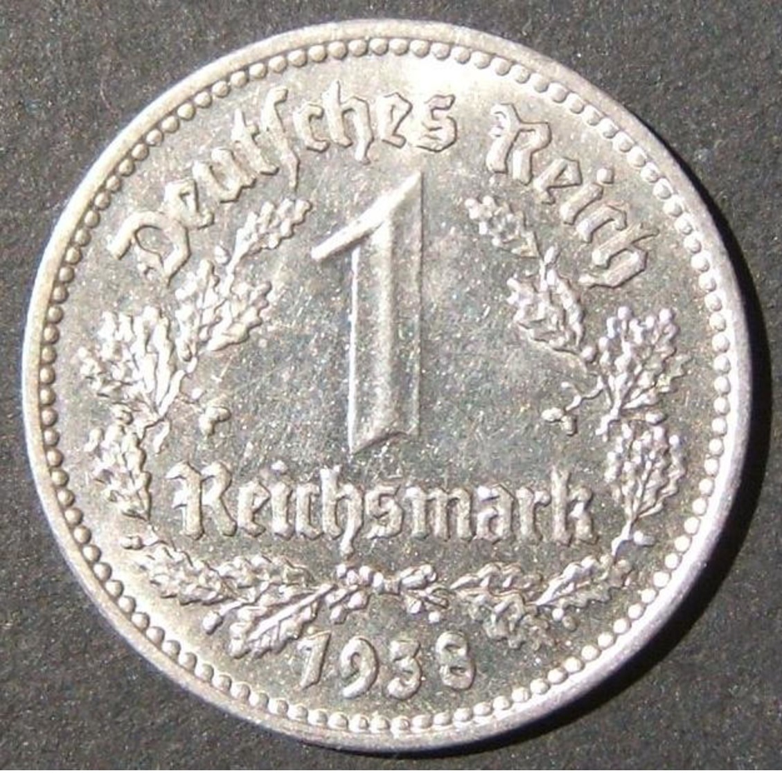 Nazi Germany 2x high-grade silver Reichsmarks coins 1934A UNC & 1938G BU; KM# 78