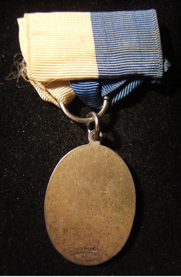 American National Federation Of Jewish Men's Clubs Silver Judaica Medal C. 1940s - Autres & Non Classés