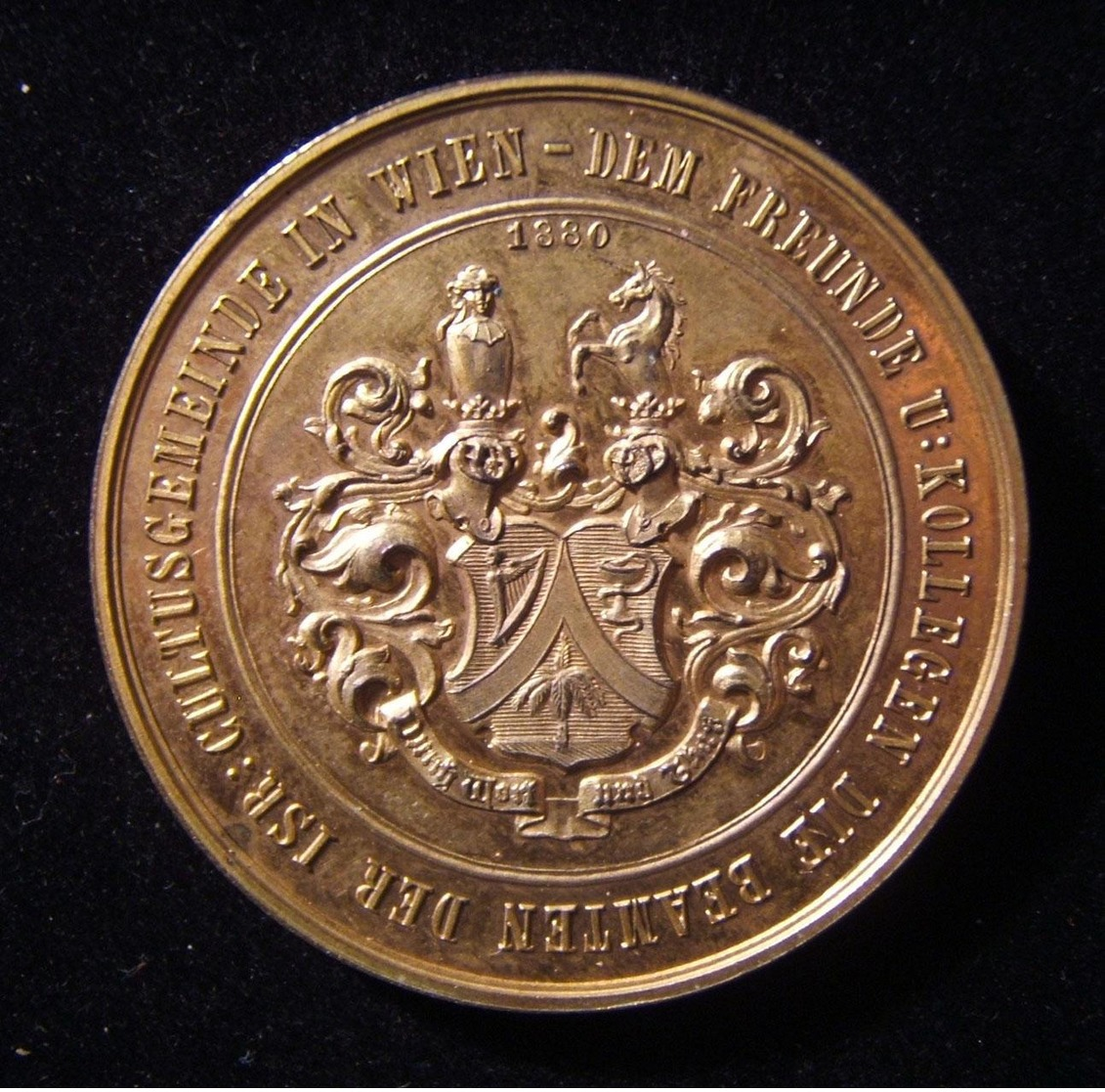 Austrian Ludwig August Von Frankl Judaica Recognition Medal, Carl Radnitzky 1880 - Autres & Non Classés