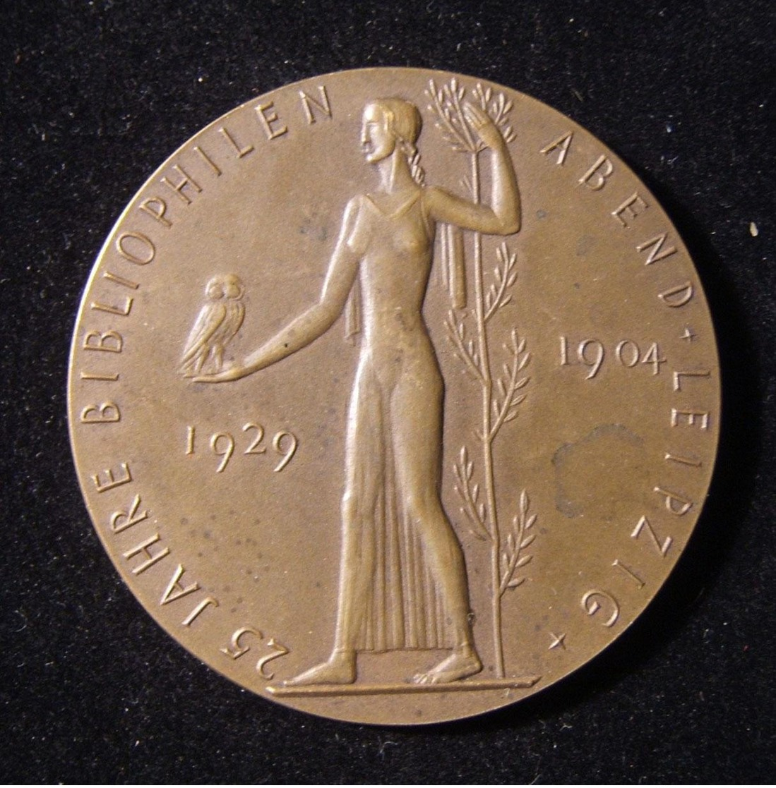 German 25th Anniversary Bibliophile Judaica Medal For Gustav Kirstein, 1929 - Autres & Non Classés