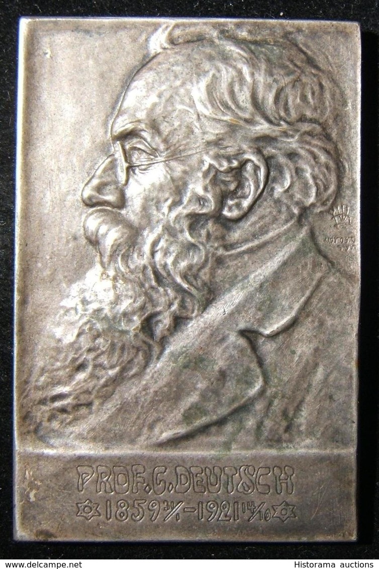 Eretz Israeli Rabbi Gotthard Deutsch Judaica Bronze Plaquette By Schatz/Bezalel - Autres & Non Classés