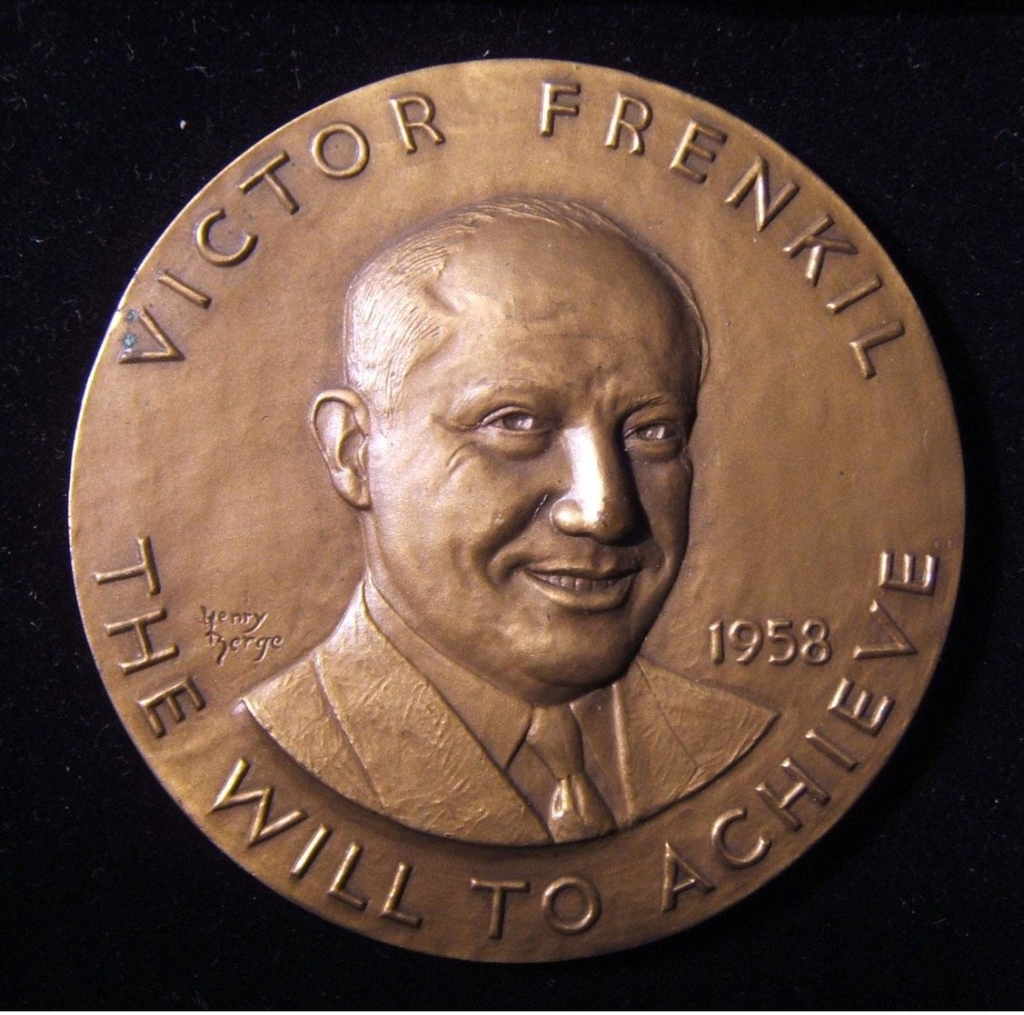 American Victor Frenkil 50th Birthday/Admiral Ben Moreell Judaica Medal, 1958 - Autres & Non Classés