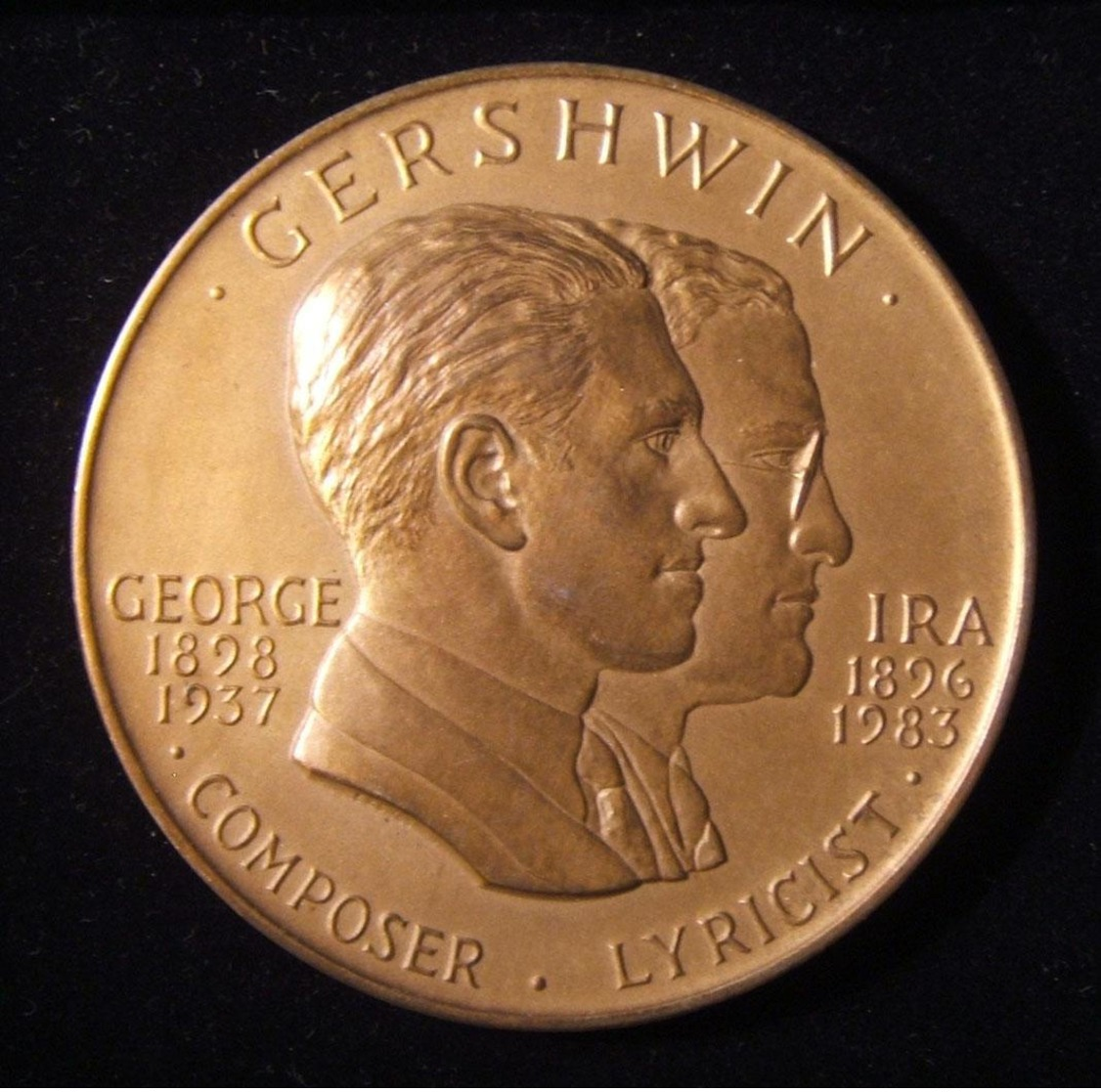 American Gershwin Brothers Library Of Congress Judaica Medal, 1985 By Steever - Autres & Non Classés