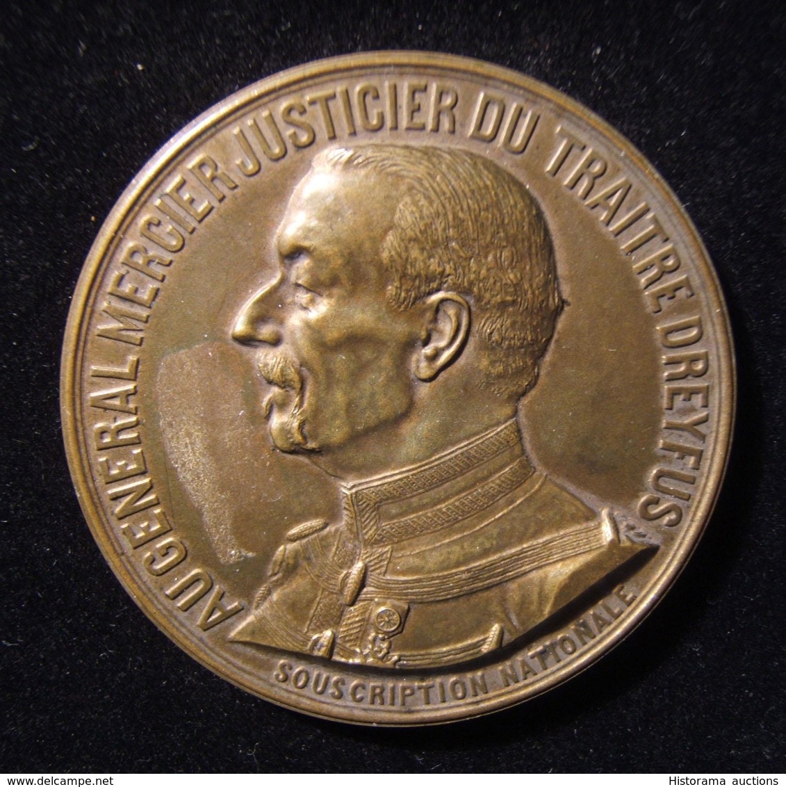 French Auguste Mercier Judge Of Traitor Dreyfus Anti-Semitic Judaica Medal, 1906 - Autres & Non Classés