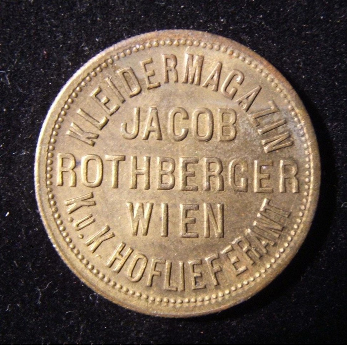 5x Continental European Jewish business/merchant tokens, early 20th Century