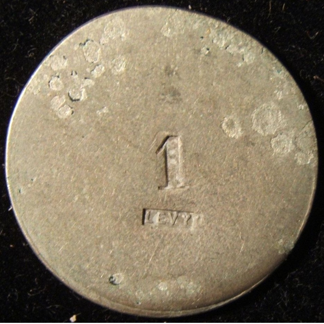 British Jewish? Merchant Judaica Token Denominated 1 And Bearing Name LEVY Below - Autres & Non Classés