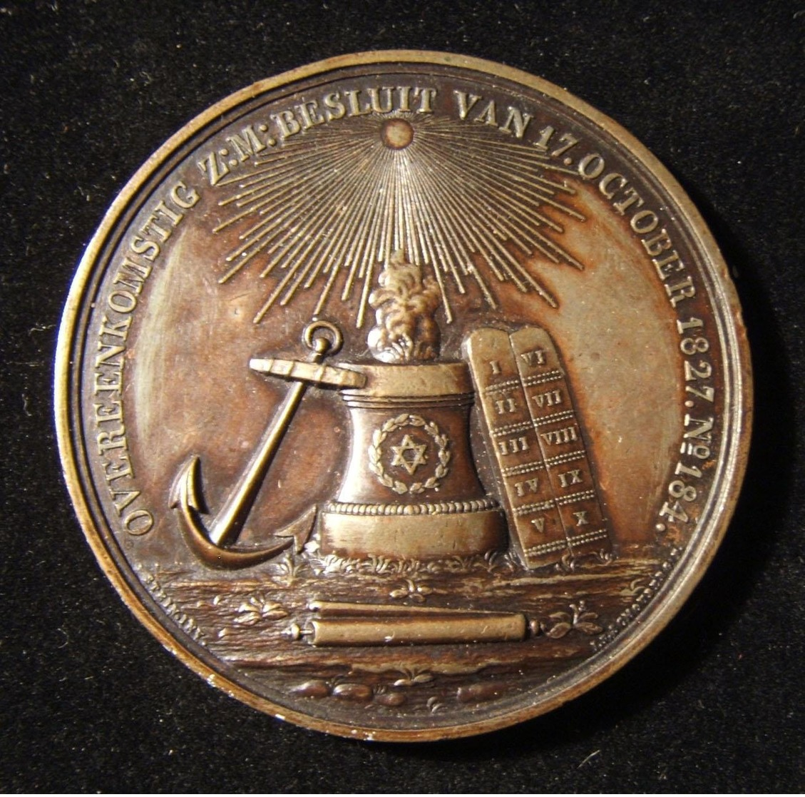 Netherlands Medal For Improvement Of Social Condition Of Jews, 1827 By Schouberg - Autres & Non Classés