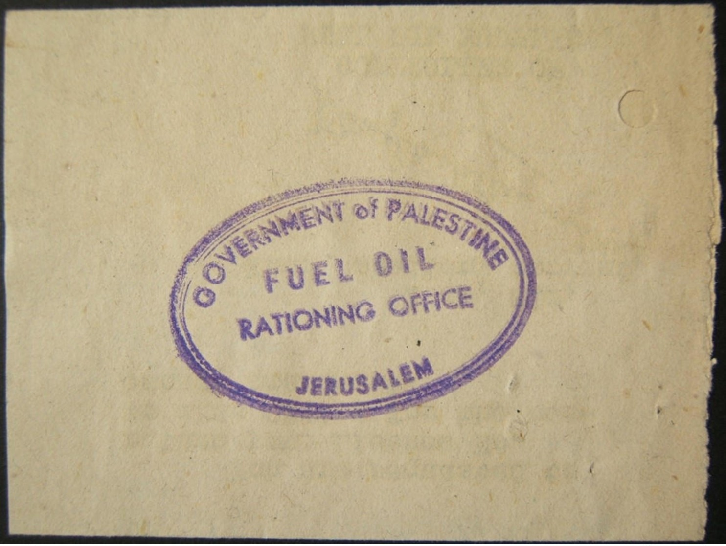 Palestine Mandate Government Earliest Known Rationing Office Cachet On Mail 1942 - Palestine