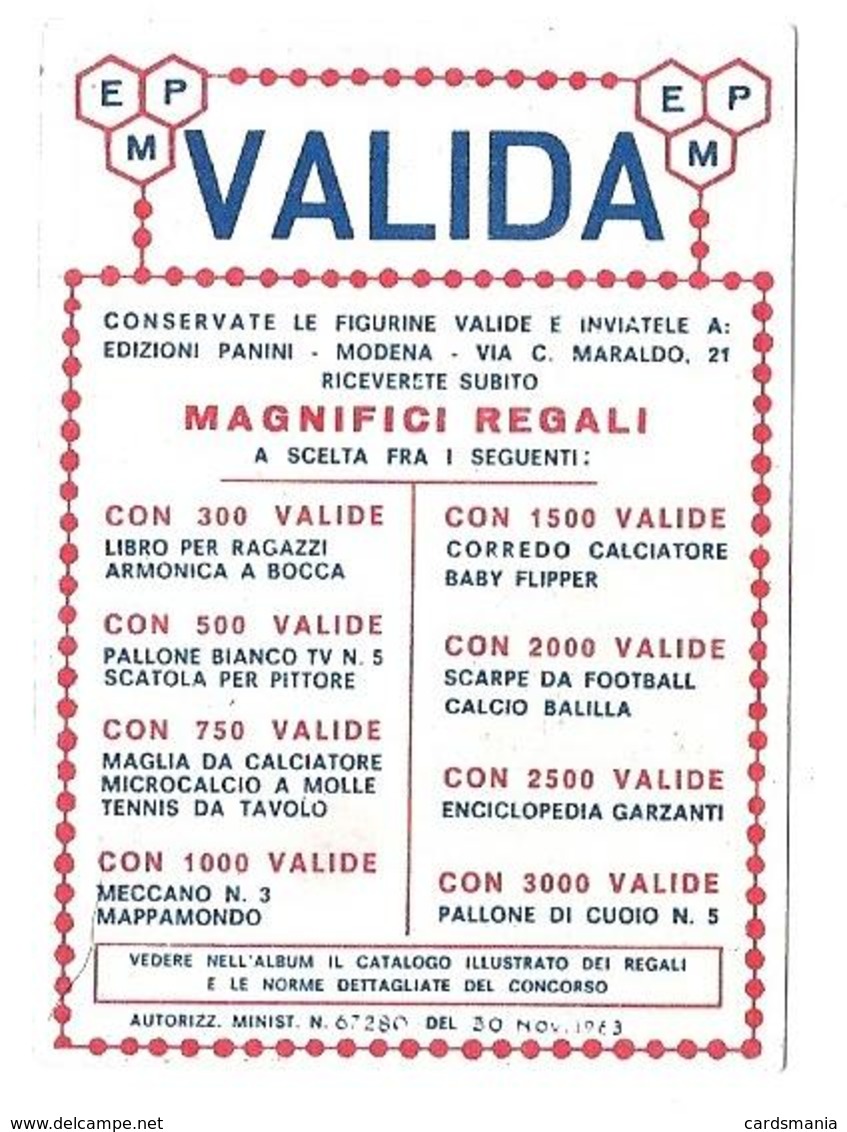 SCUDETTO NAPOLI/PONTEL PANINI 1963/64 Nuovo - Edizione Italiana