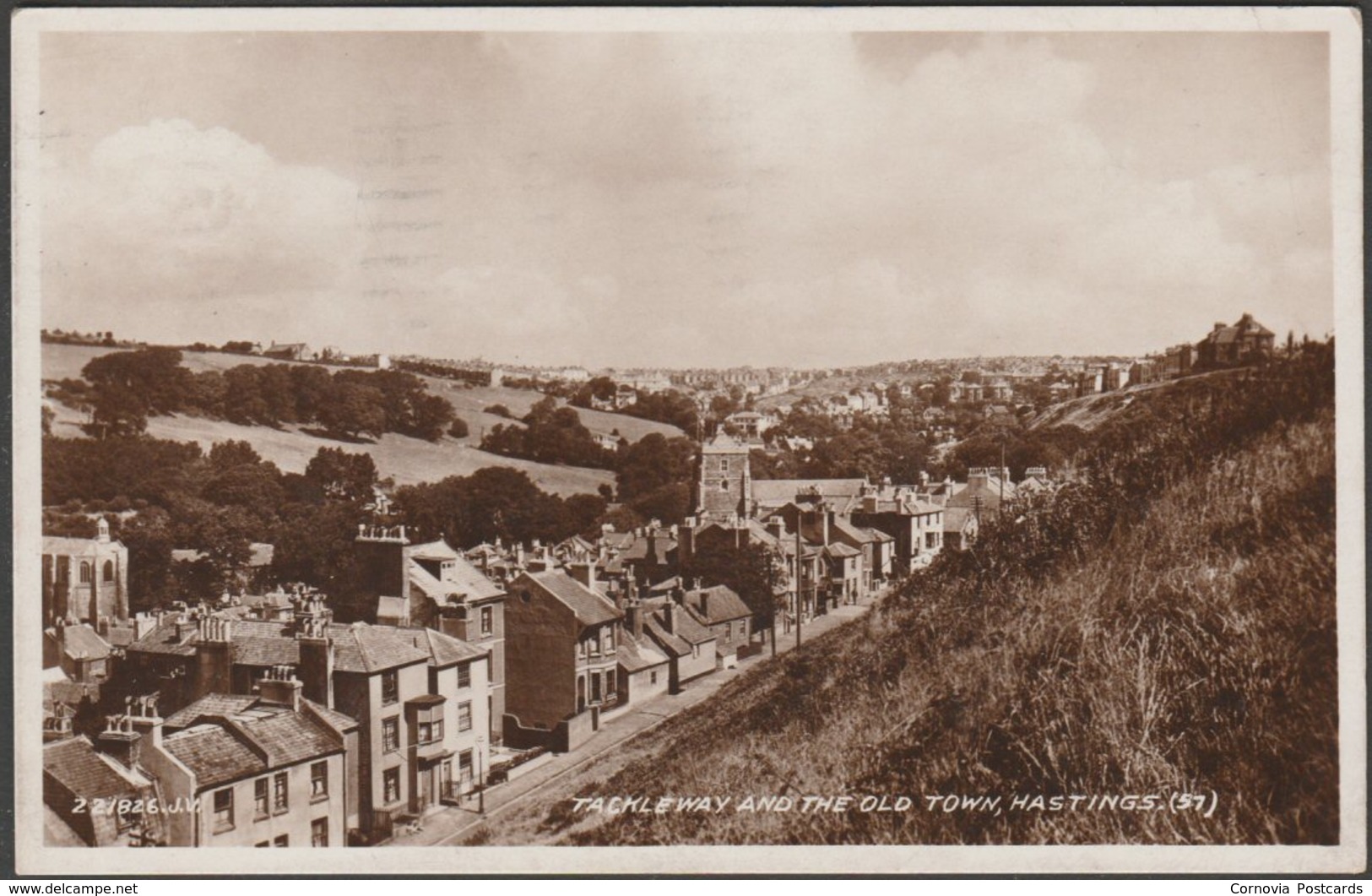 Tackleway And The Old Town, Hastings, Sussex, 1934 - Valentine's RP Postcard - Hastings