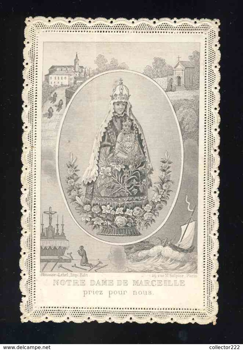 Image Pieuse En Dentelle Canivet: Notre Dame De Marceille, Près Limoux. Bouasse Lebel   (Ref. 116050) - Santini