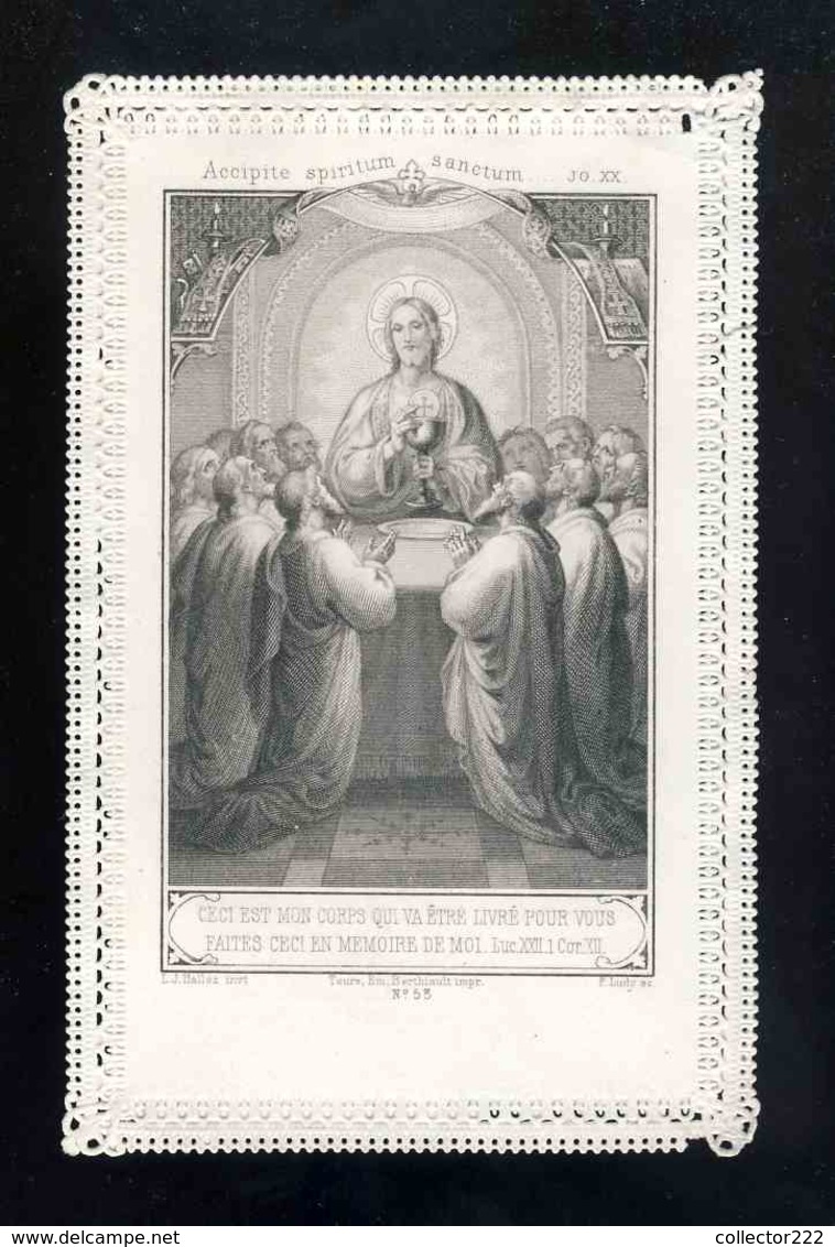 Image Pieuse En Dentelle Canivet: Ceci Est Mon Corps...(Hallez Num. 53)  (Ref. 116051) - Images Religieuses