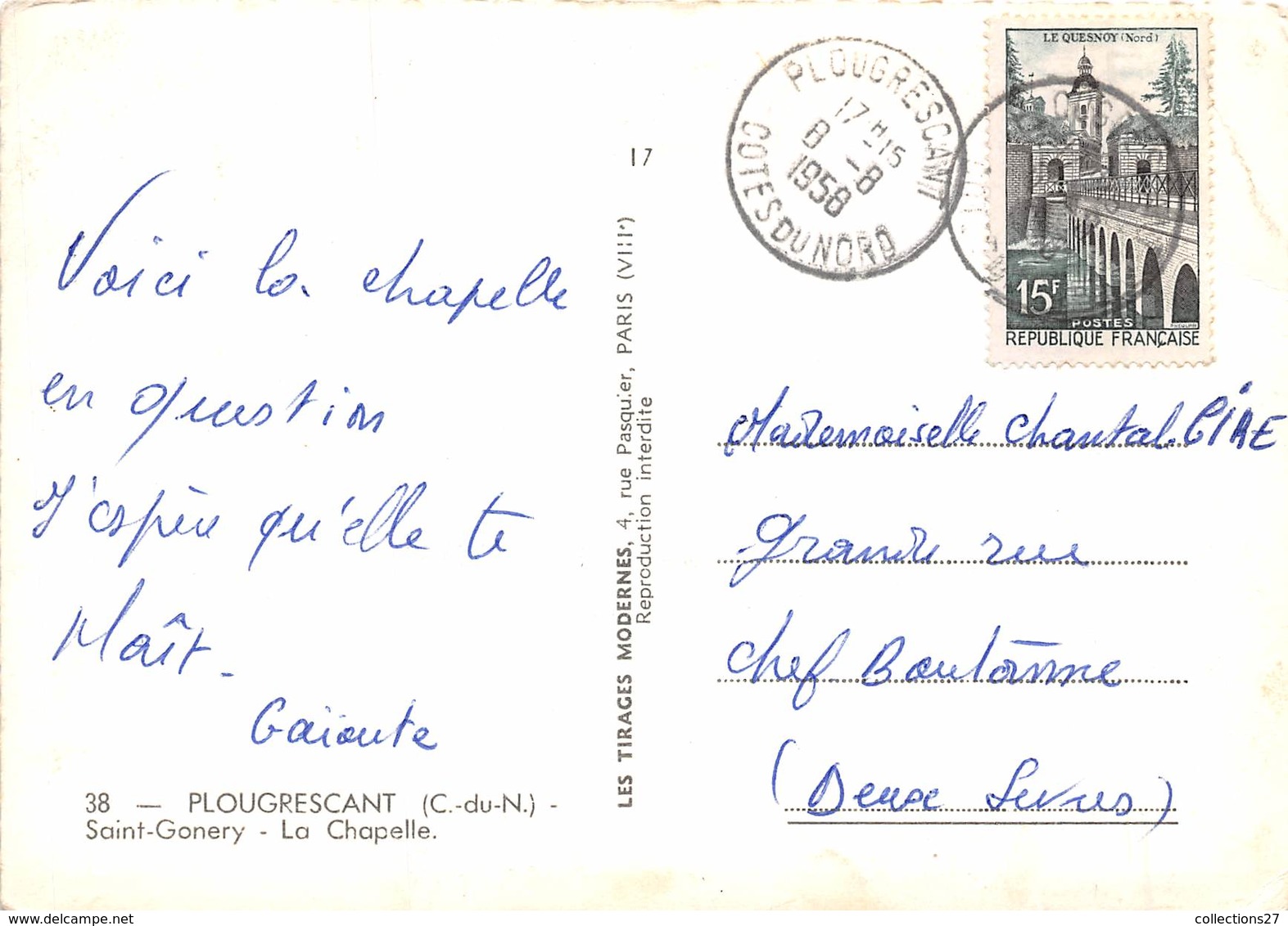 22-PLOUGRESCANT- SAINT-GONERY- LA CHAPELLE - Plougrescant