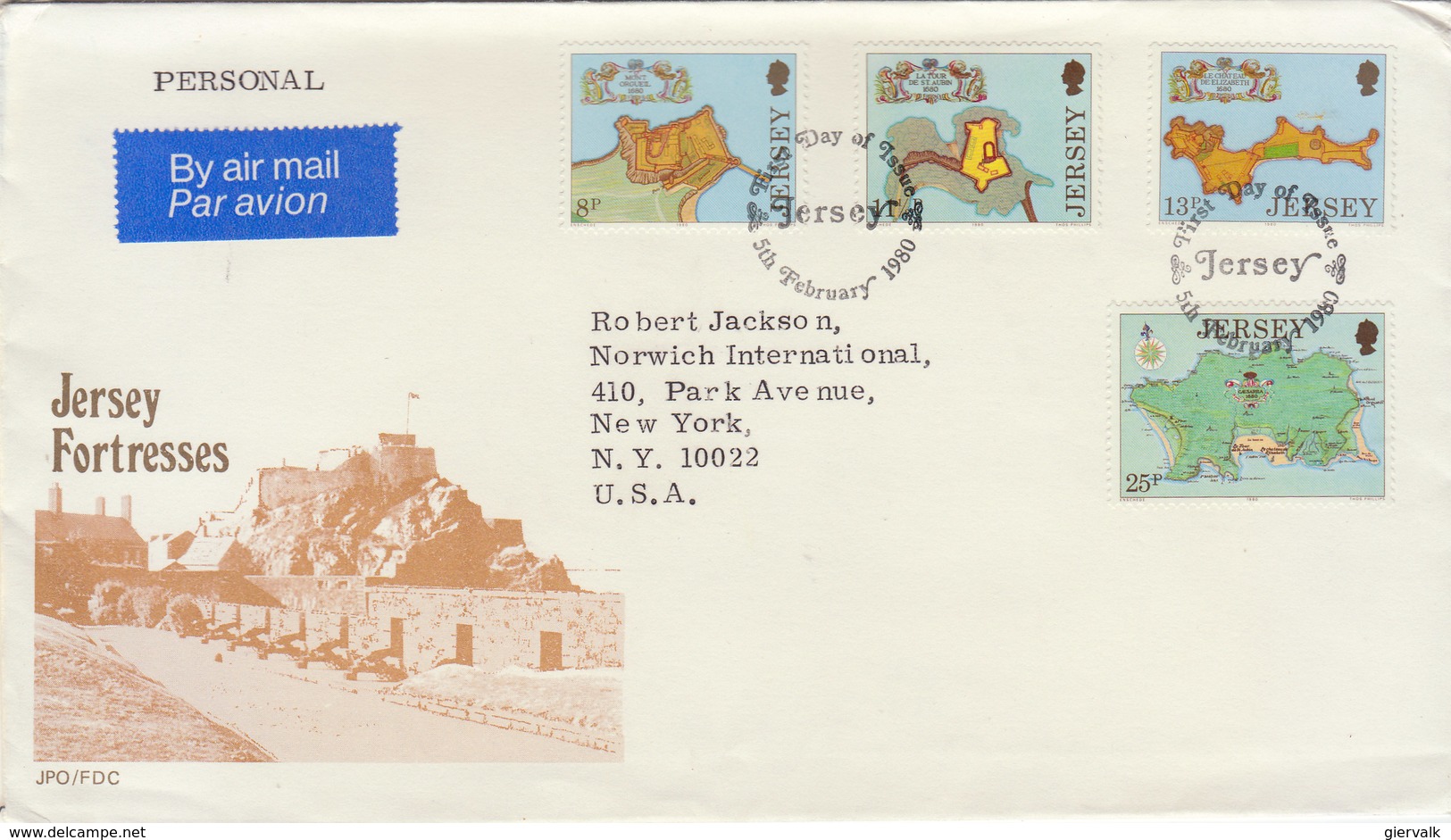 JERSEY 1980 FDC Jersey Fortresses.BARGAIN.!! - Jersey