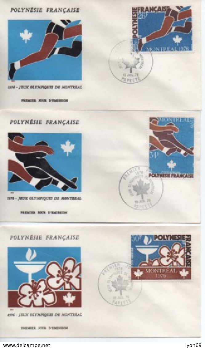 FDC POLYNESI  JEUX OLYMPIQUES DE MONTRAL    J  N° YVERT ET TELLIER PA  110/2 - FDC