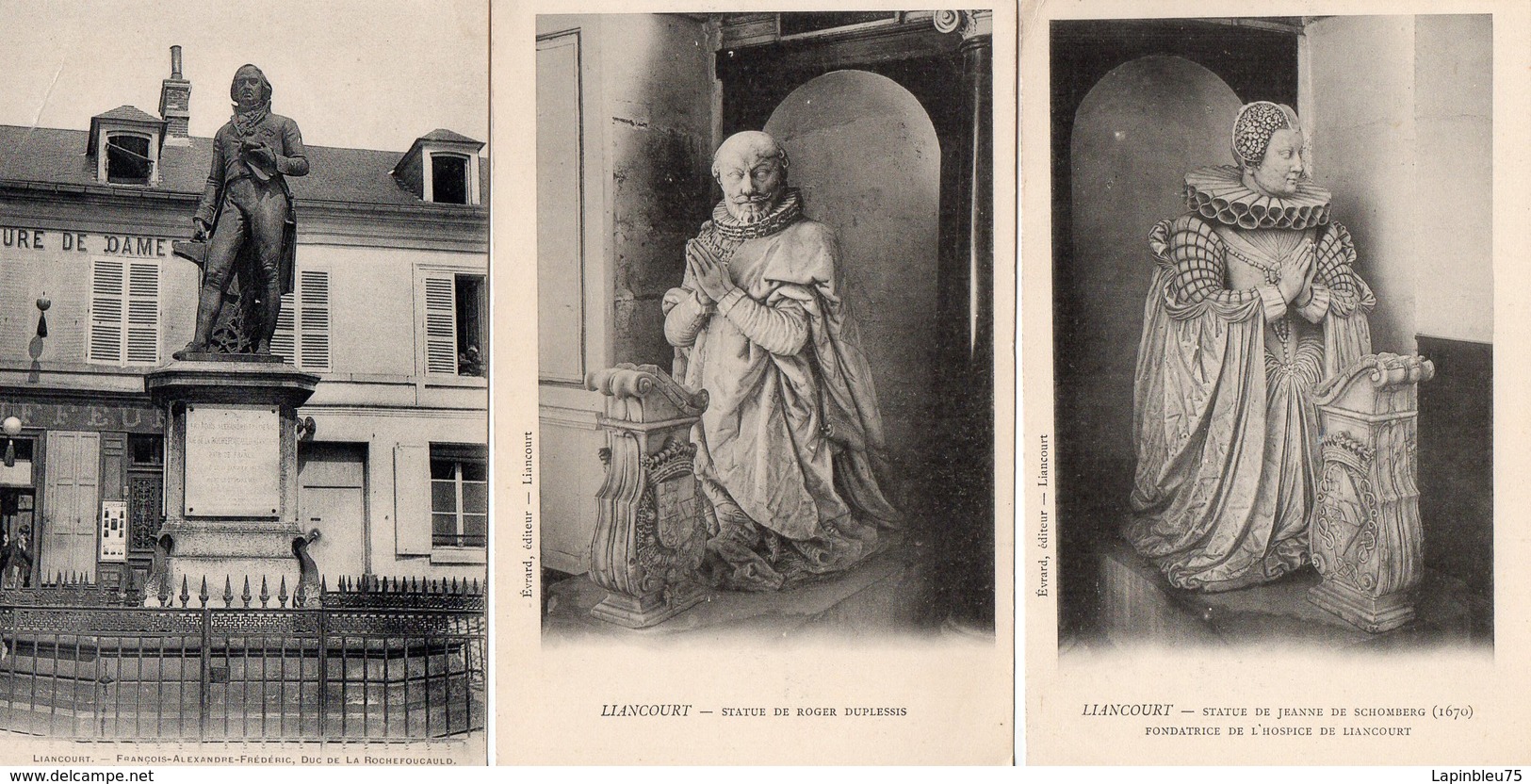 CPA 60 Oise Liancourt Statue Jeanne Schomberg Roger Duplessis La Rochefoucauld - Liancourt