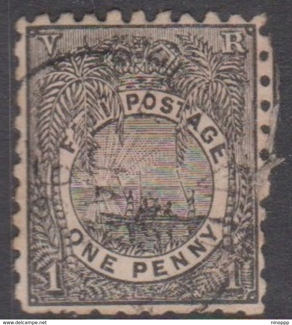 Fiji SG 77 1894 Definitive 1d Black, Usato - Fiji (...-1970)