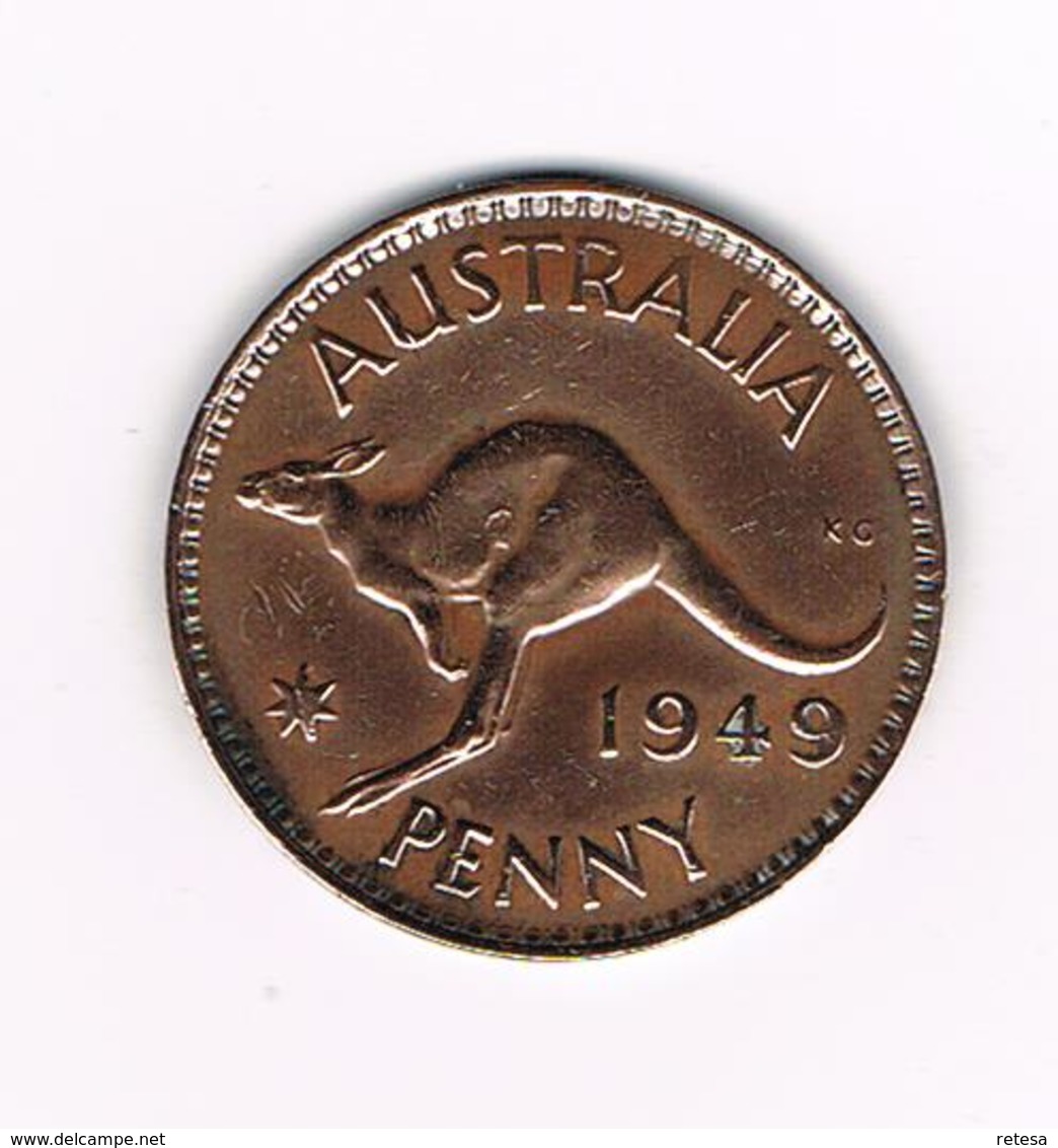 -&  AUSTRALIE  1 PENNY   KANGOEROE 1949  GEORGIUS VI - Penny