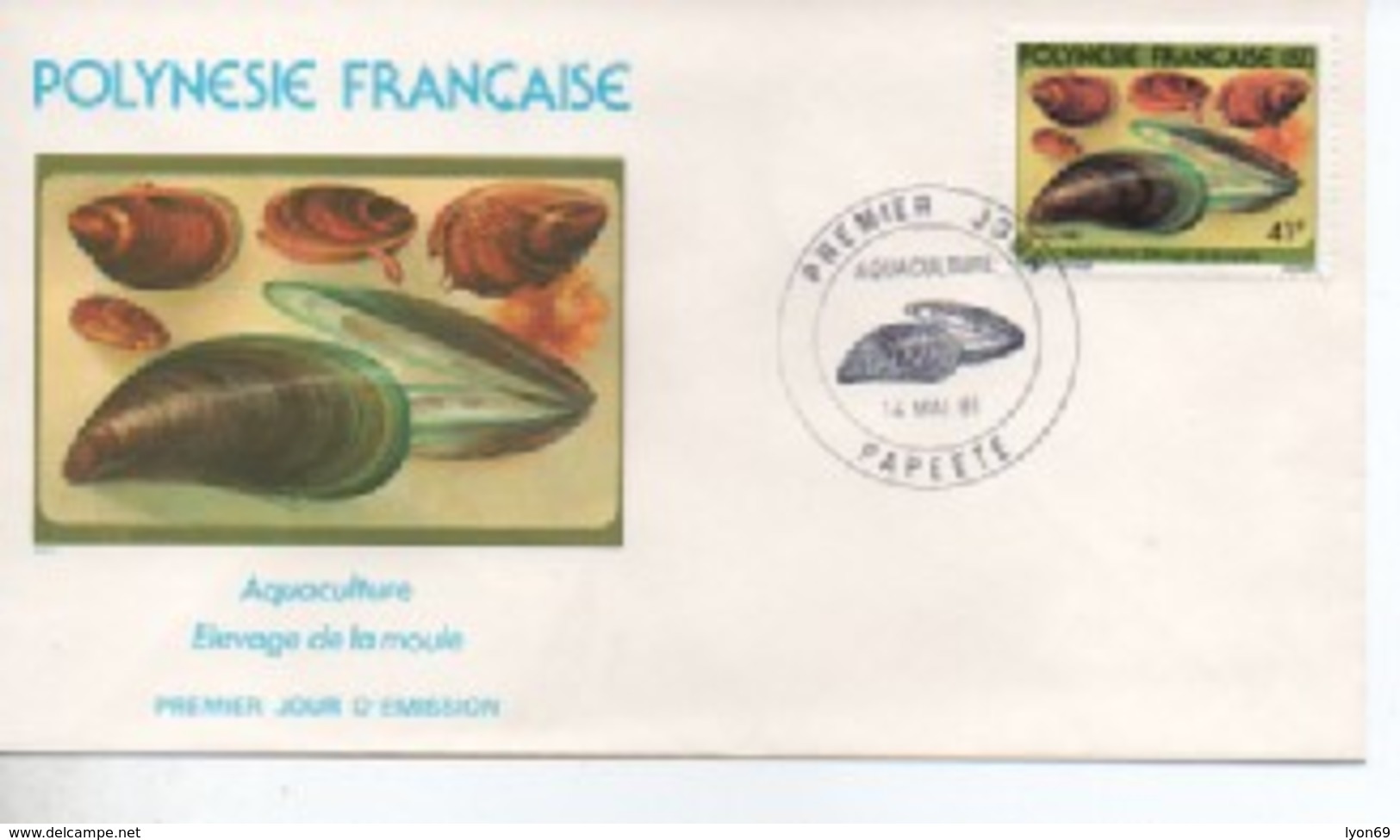 FDC POLYNESI    AQUACULTURE ELEVAGE DE MOULES    N° YVERT ET TELLIER  164 - FDC