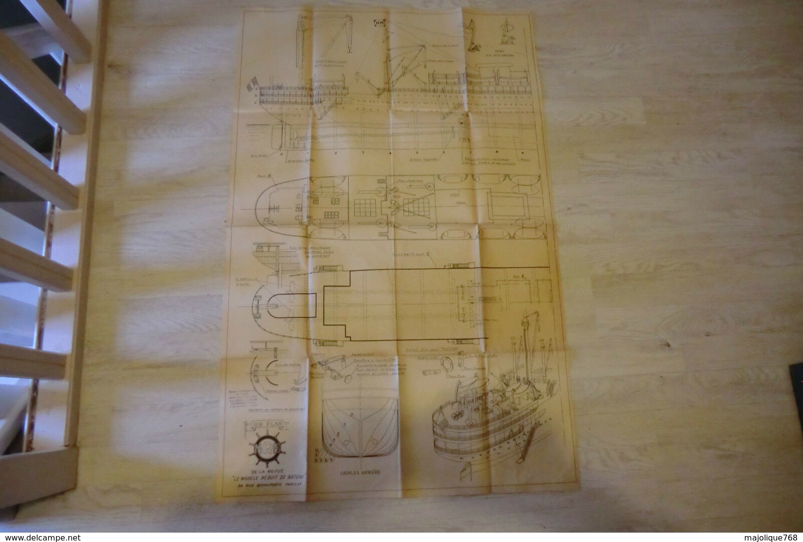 2 Plans Du Modèle Réduit Aramis Paquebot Des Messagerie Maritimes échelle 1/150  Dimensions De Chaque Plan 99,5 X 64 Cm - Autres Plans