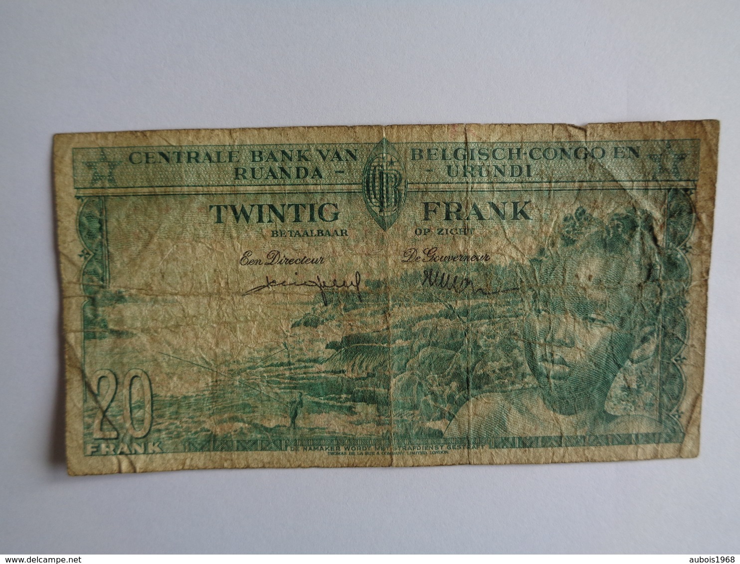 Banque Centrale Du Congo Belge Et Du Ruanda - Urundi - Vingt Francs - 01.03.57 - Bank Van Belgisch Kongo