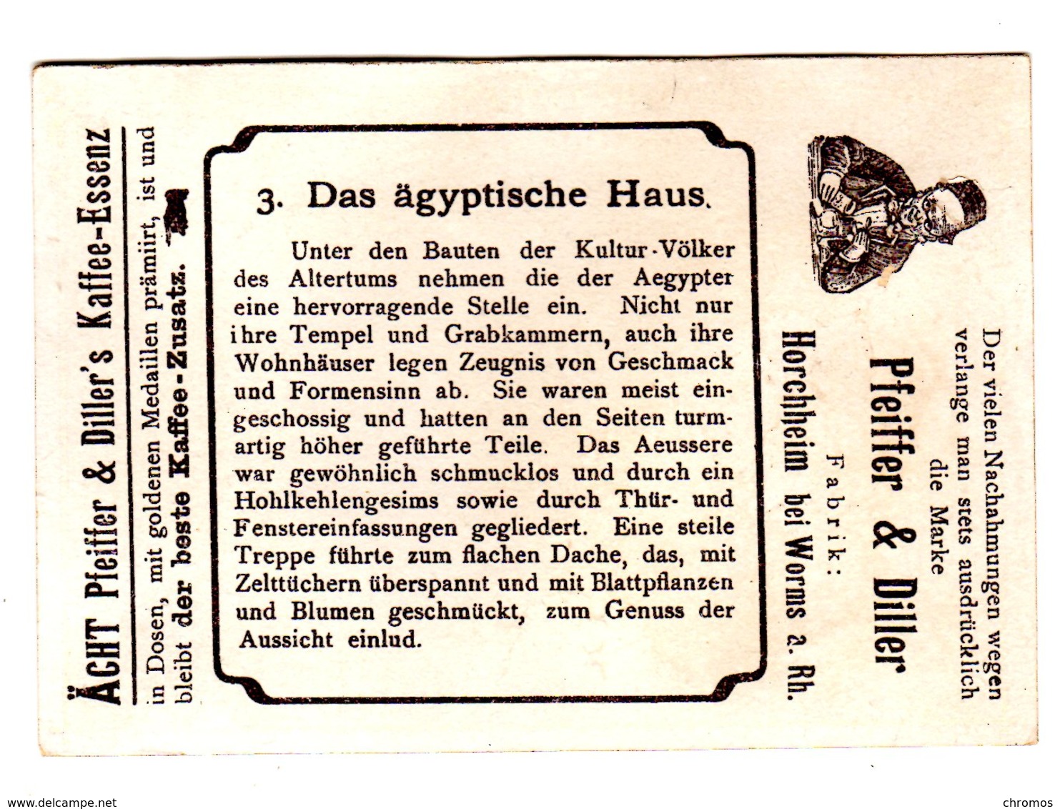 Chromo En Egypte, Ägypten, Aecht Pfeiffer & Diller's, En Allemand, Allemagne, Deutschland - Autres & Non Classés