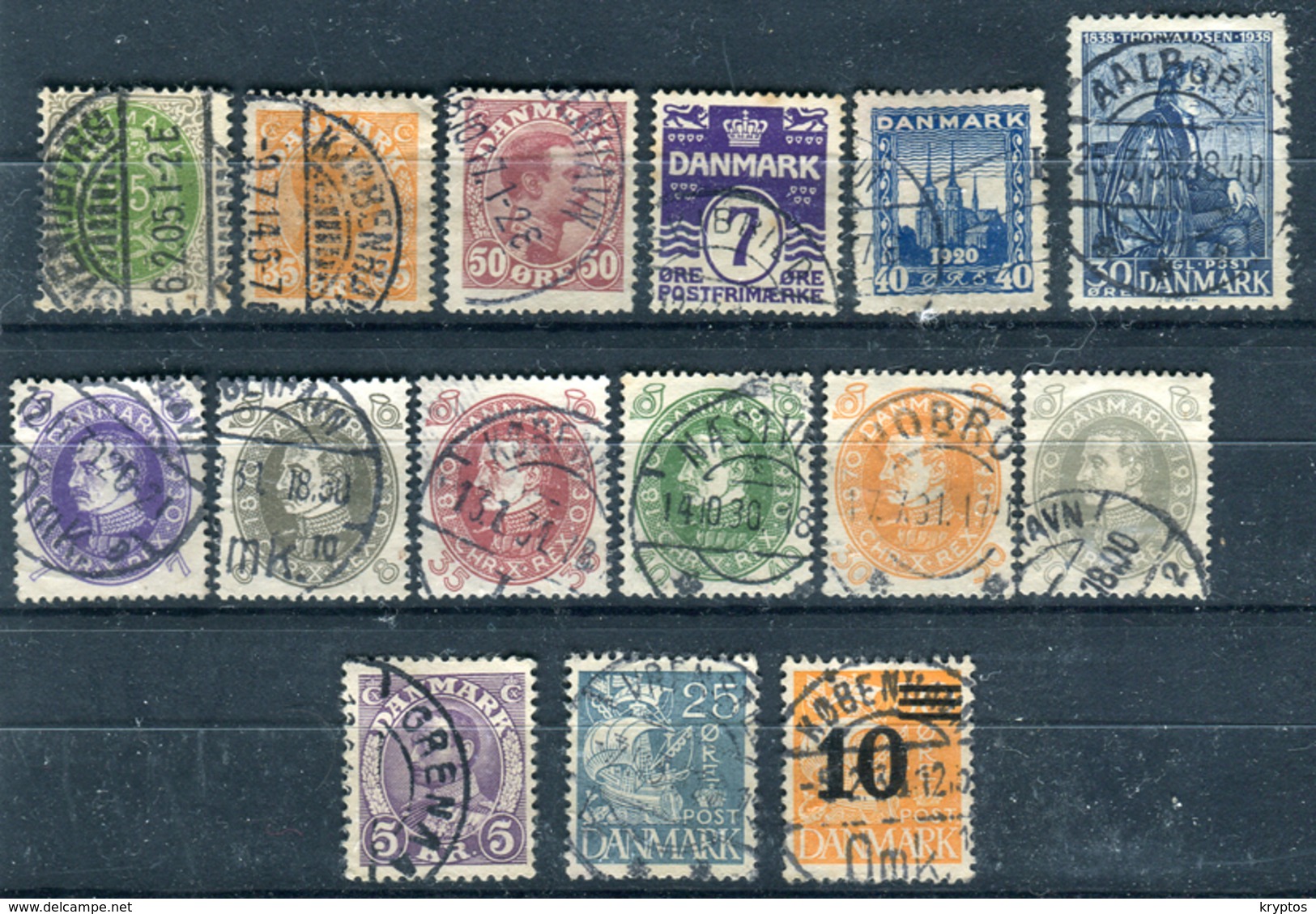 Denmark - 15 Different "oldies" - Before 1940 - All Cancelled - Lotes & Colecciones