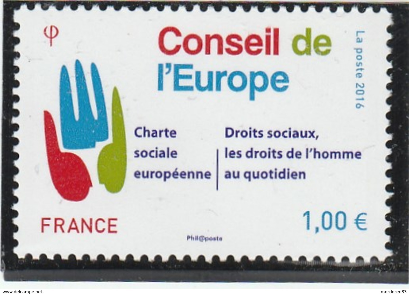 FRANCE 2016 SERVICE CONSEIL DE L EUROPE YT 168 NEUF            -                 TDA267 - Ungebraucht