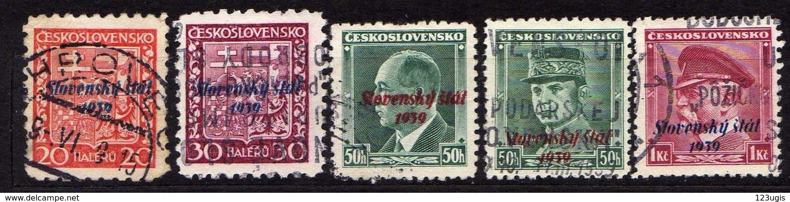 Slowakei / Slovakia, 1939, Mi 4; 6; 8-9; 12, Gestempelt [240319XXIV] - Used Stamps