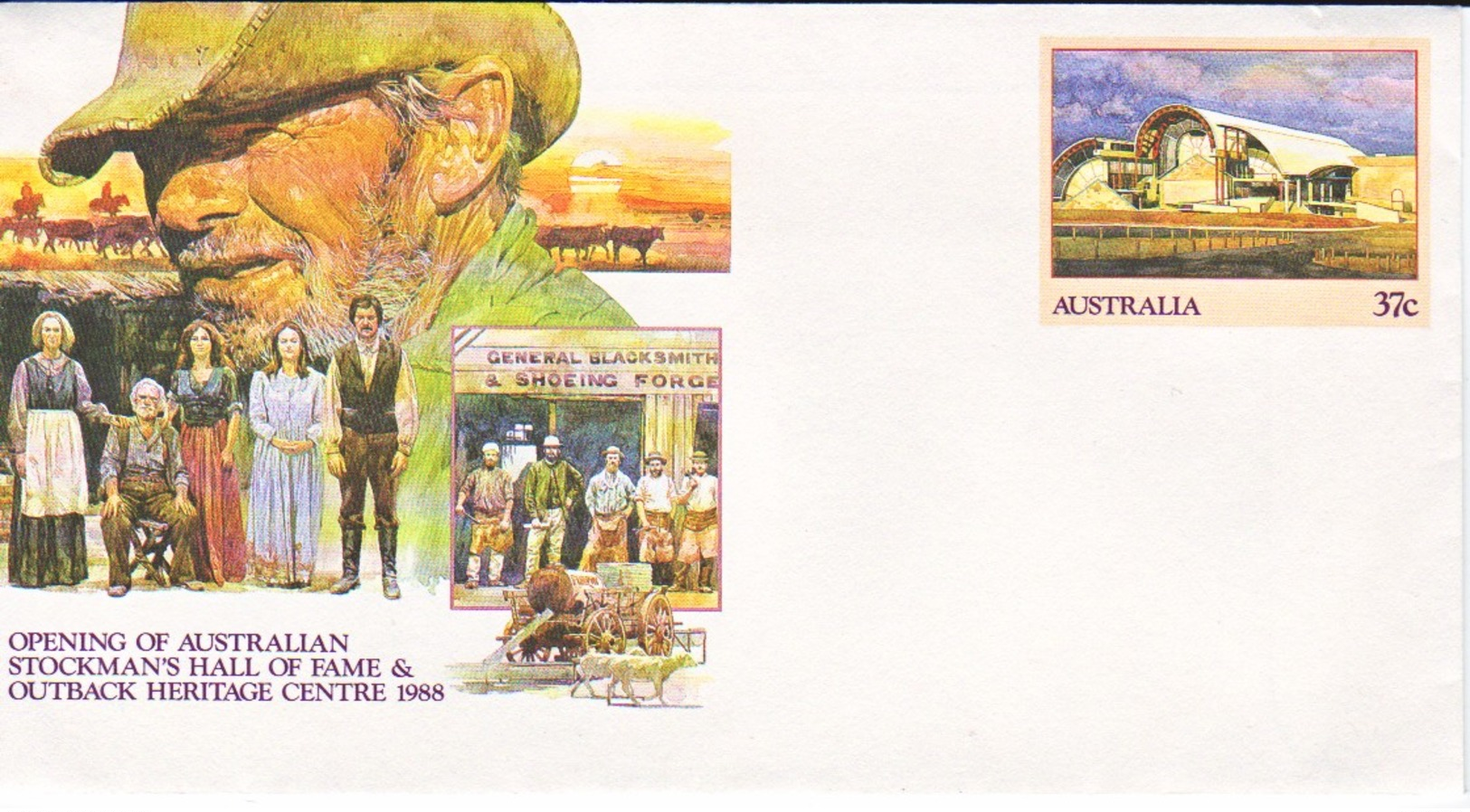 AUSTRALIE : 1988 - Entier Postal - Opening Of Australian Stockman's Hall Of Fame ... - Entiers Postaux