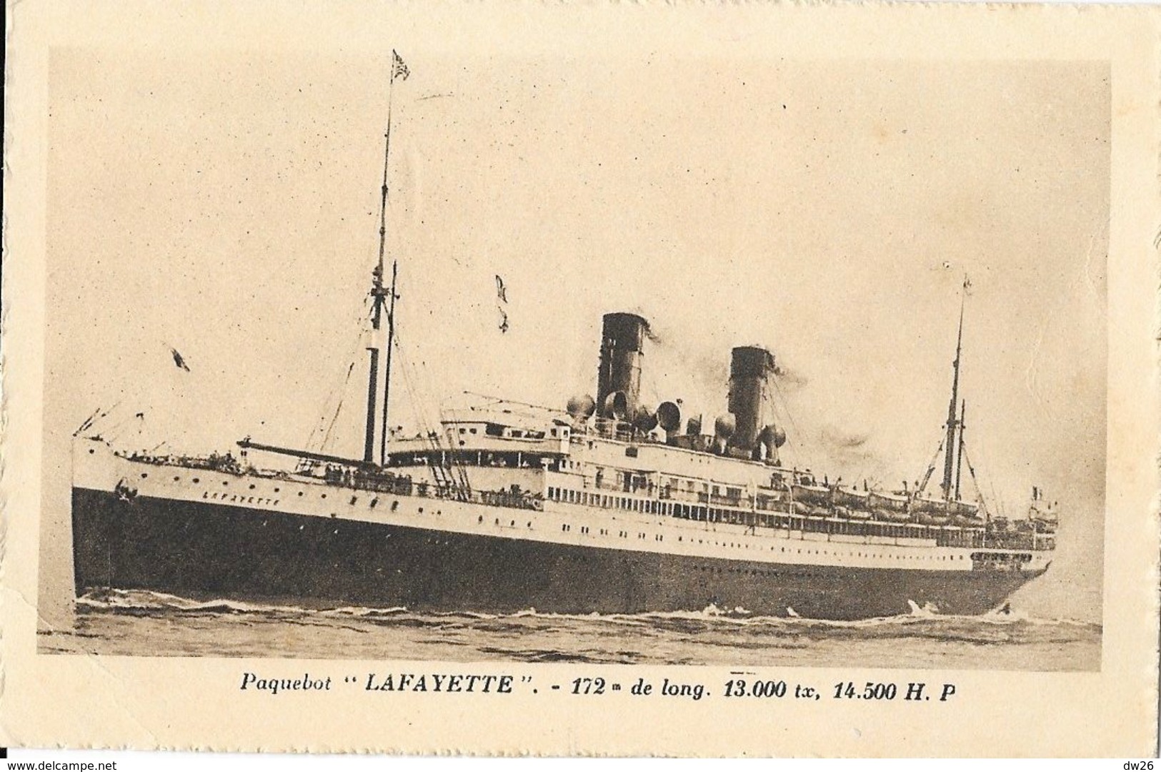 Le Lafayette - Paquebot De La C.G.T. Compagnie Générale Transatlantique (French Line) - Carte Non Circulée - Paquebots