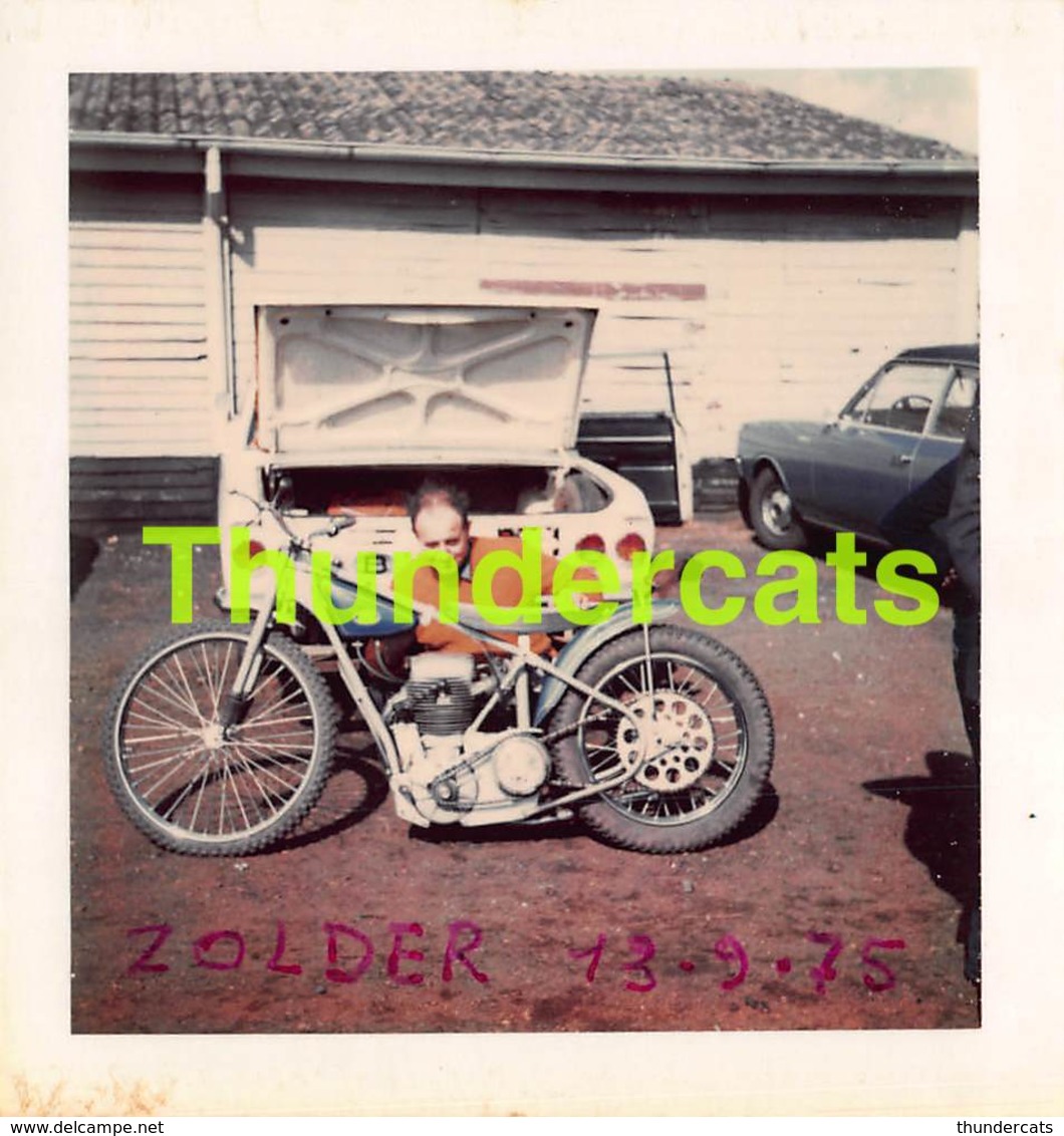 ANCIENNE PHOTO MOTO SPEEDWAY MACHIEN JAWA 500 CC 1975 ZOLDER FOTO - Automobiles