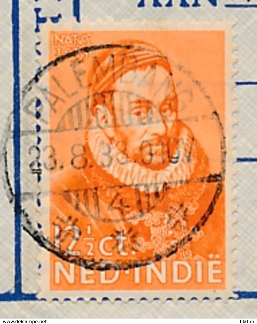 Nederlands Indië - 1933 - 30 Cent Luchtpost + 12,5 Cent Op LP-cover Van LB PALEMBANG/4 Naar Amsterdam / Nederland - Nederlands-Indië