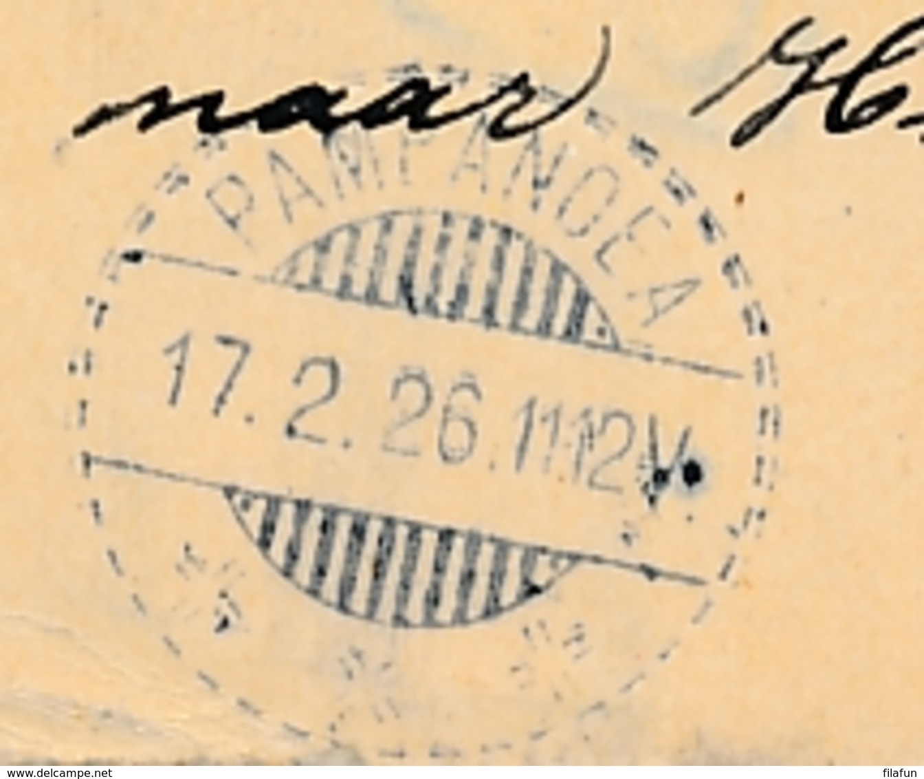 Nederlands Indië - 1926 - LB PAMPANOEA Op Briefkaart Van 2e Off. KPM Via Makasser Naar De Bilt / Nederland - Nederlands-Indië