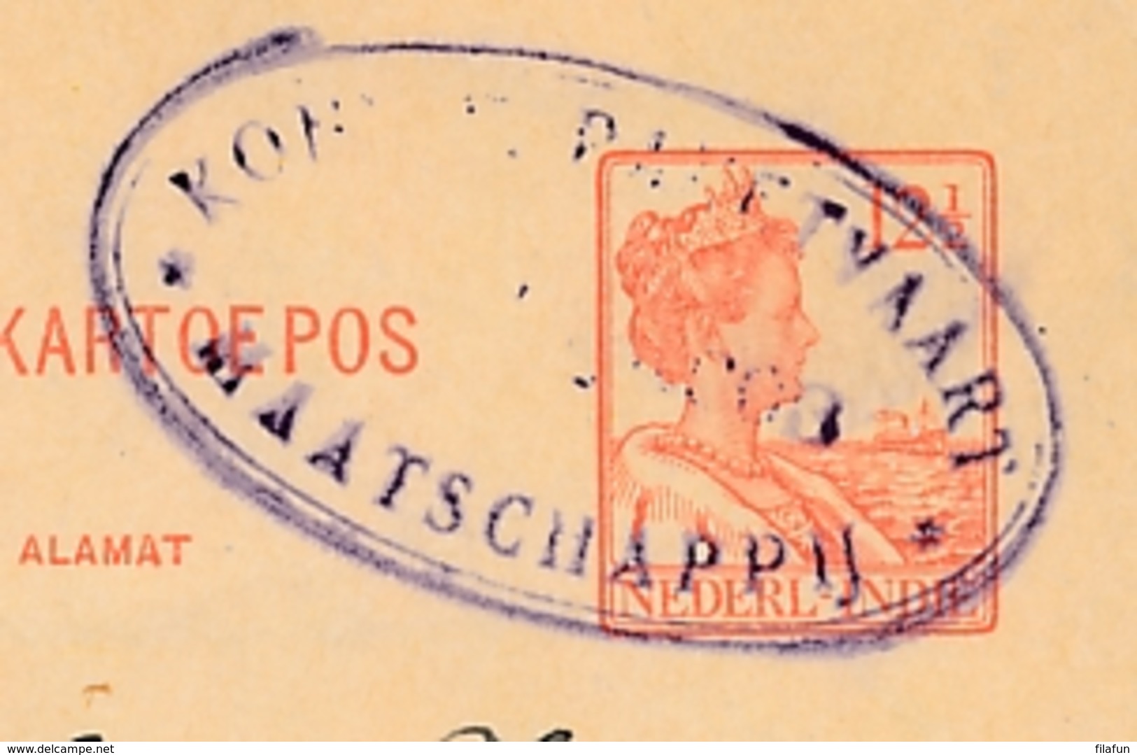 Nederlands Indië - 1926 - LB PAMPANOEA Op Briefkaart Van 2e Off. KPM Via Makasser Naar De Bilt / Nederland - Nederlands-Indië