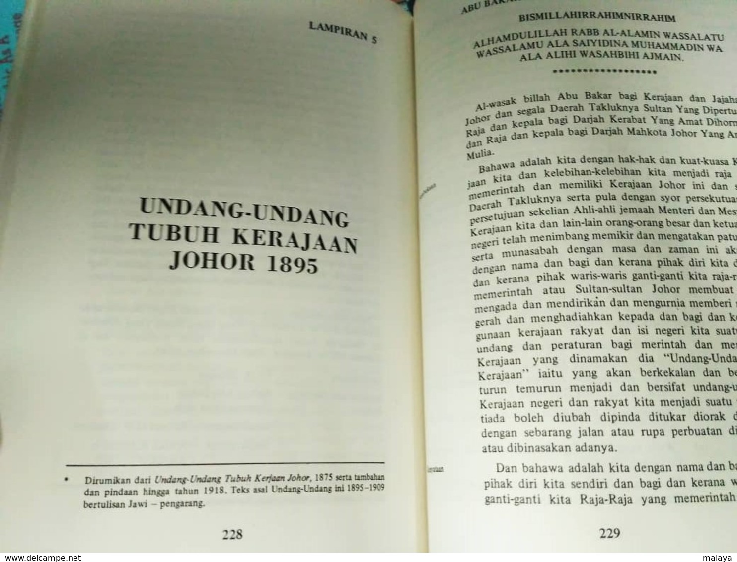 MALAYSIA Malaya Royal king 1855 1940 Sultan Johore Johor history Sejarah undang