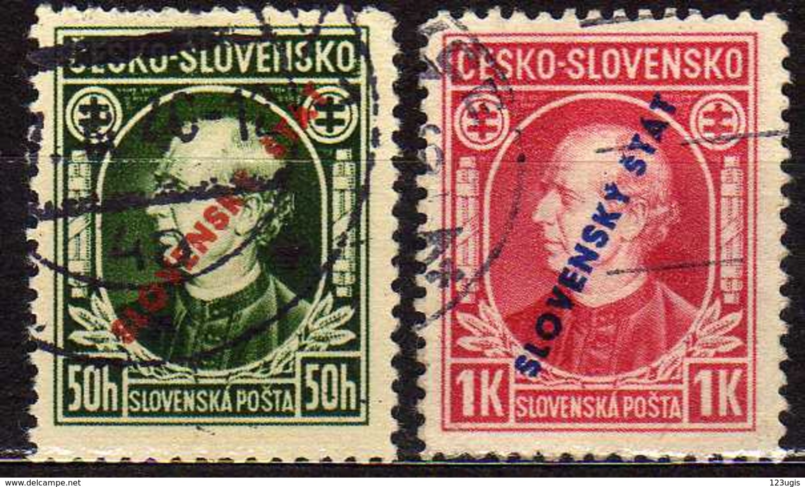 Slowakei / Slovakia, 1939, Mi 24-25 A, Gestempelt [240319XXIV] - Gebraucht