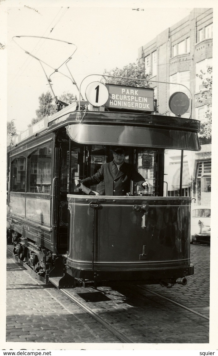 Rotterdam, Tram Beursplein Honingerdijk, Wagenvoerder Wagner, Real Photo - Andere & Zonder Classificatie